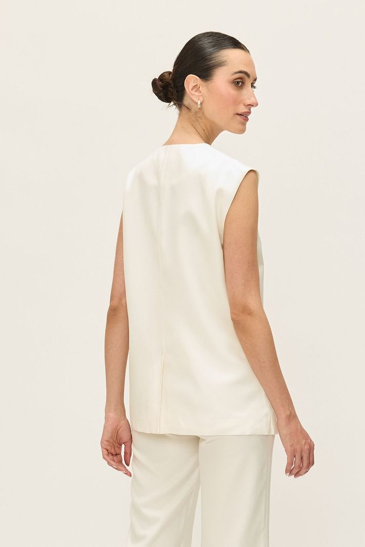 Blazer Sin Mangas Liso Blanco Ash 16007224059105-4