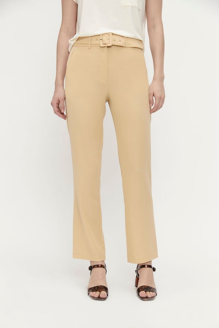 Pantalon Liso Cinturon Beige Ash 11007224056106-1