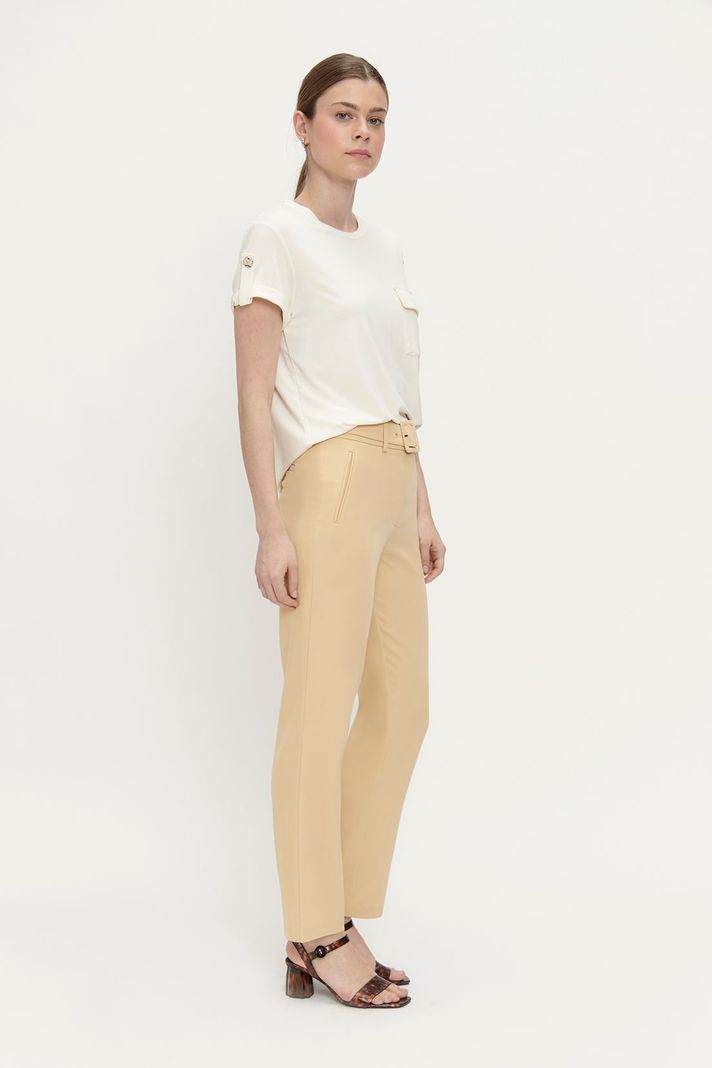 Pantalon Liso Cinturon Beige Ash 11007224056106-2