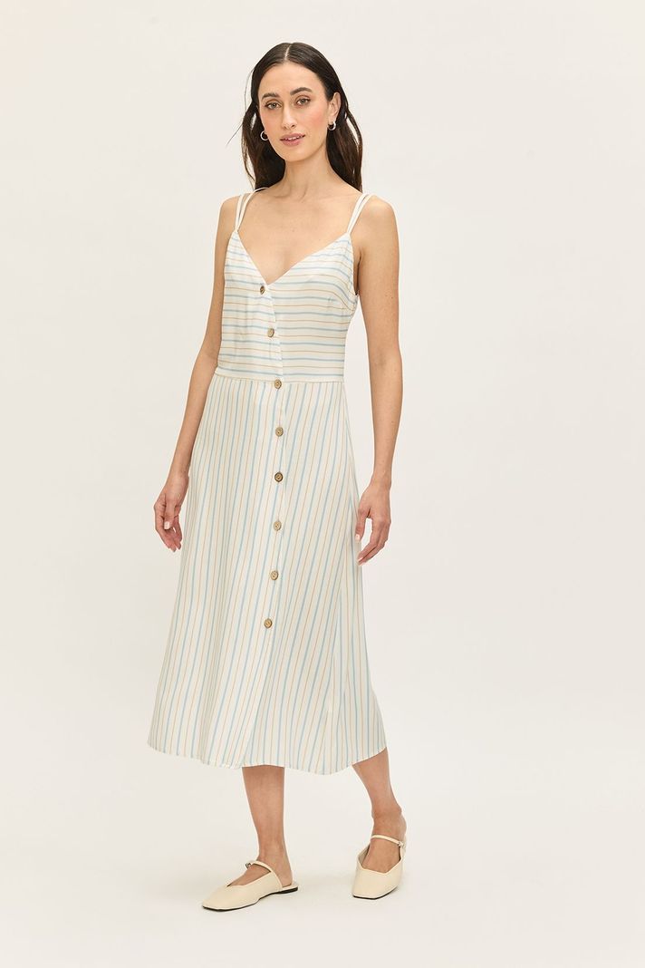 Vestido Largo Liso Crudo Ash 13404224001105-0