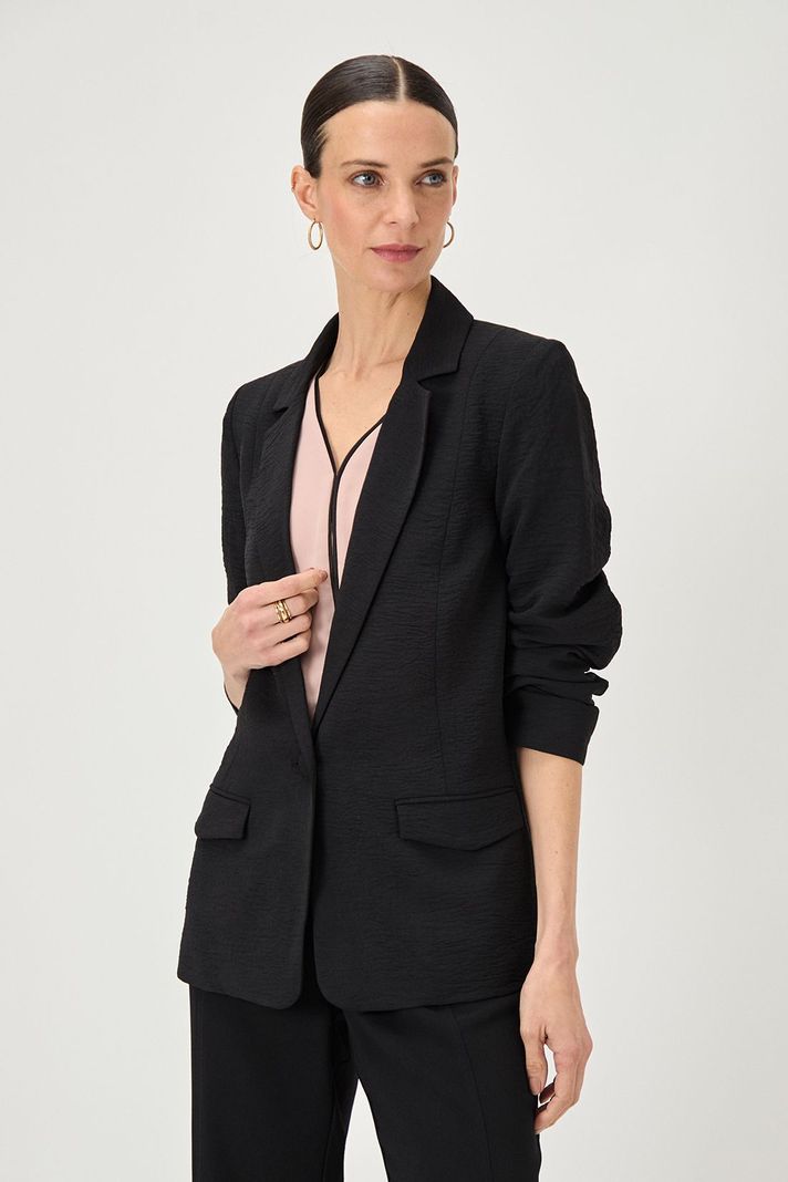 Blazer Boton Forrado Negro Ma Griffe 16002224056102-0