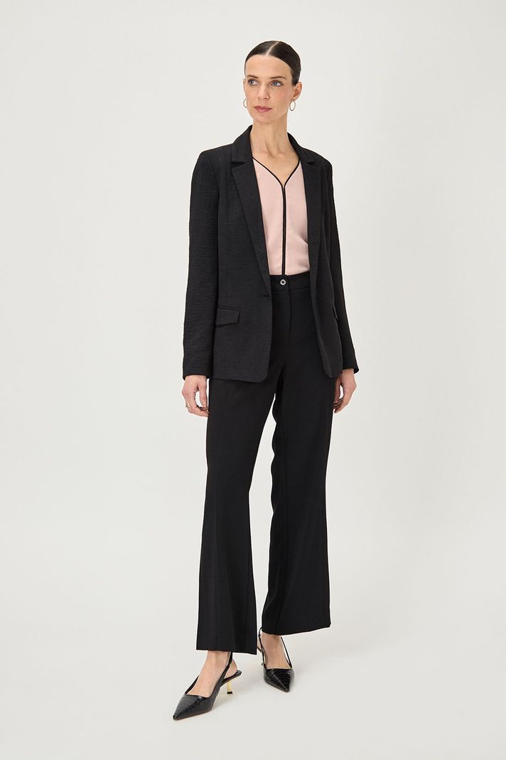 Blazer Boton Forrado Negro Ma Griffe 16002224056102-1