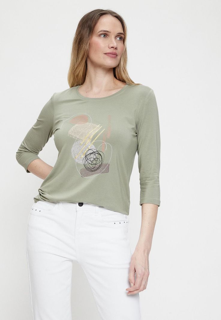 Polera Estampada Verde Ma Griffe 14602224052126-2