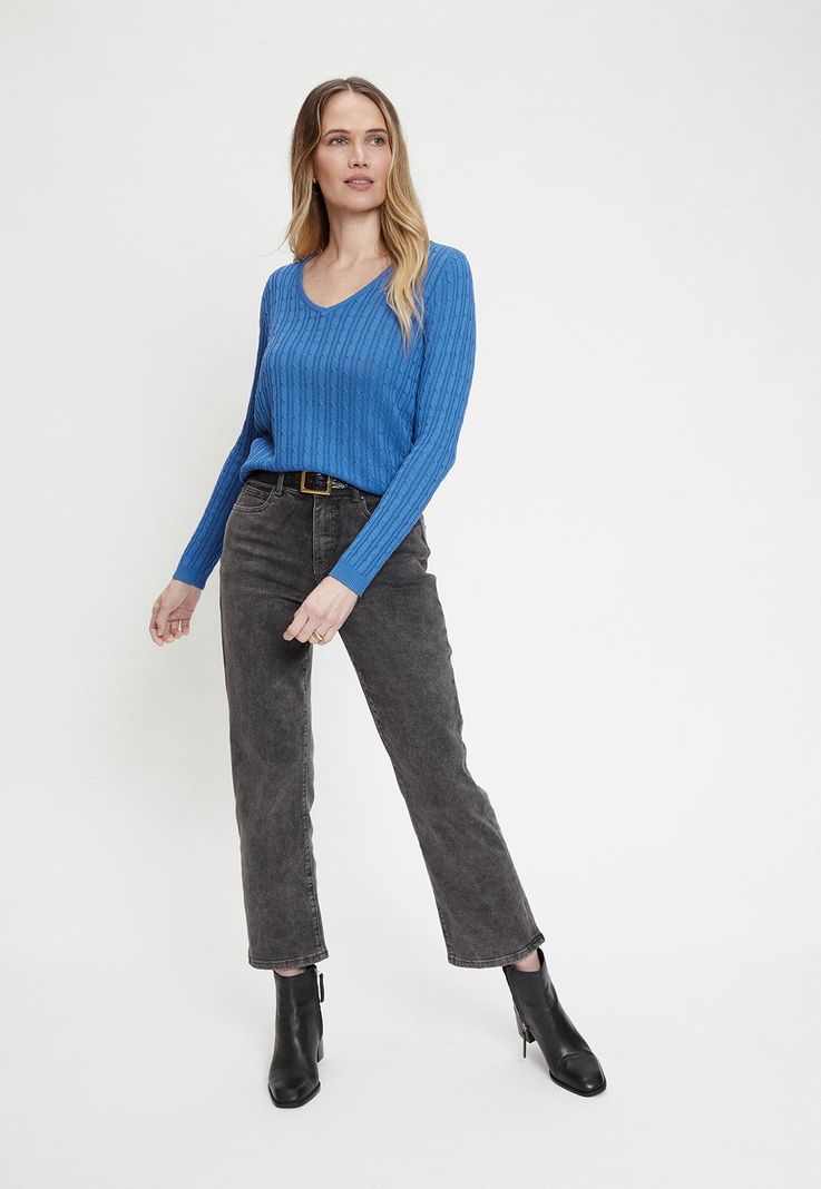 Sweater Liso Azul Ma Griffe 18102224005104-1