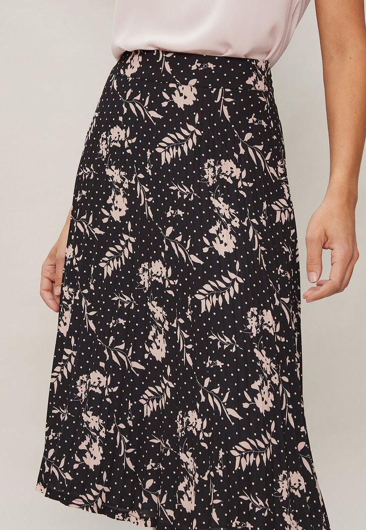 FALDA PLISADA ESTAMPADA Negro Ma Griffe 12102124050102-2