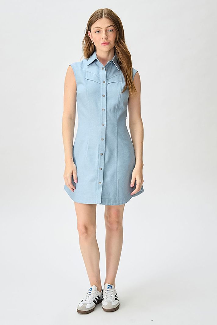 Vestido Liso Celeste iO 13020125001110-0