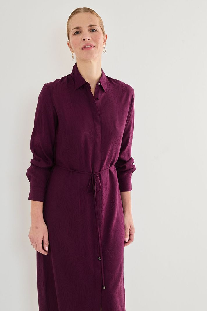 Vestido Camisero Con Lazo Burdeos 13002125052112-4