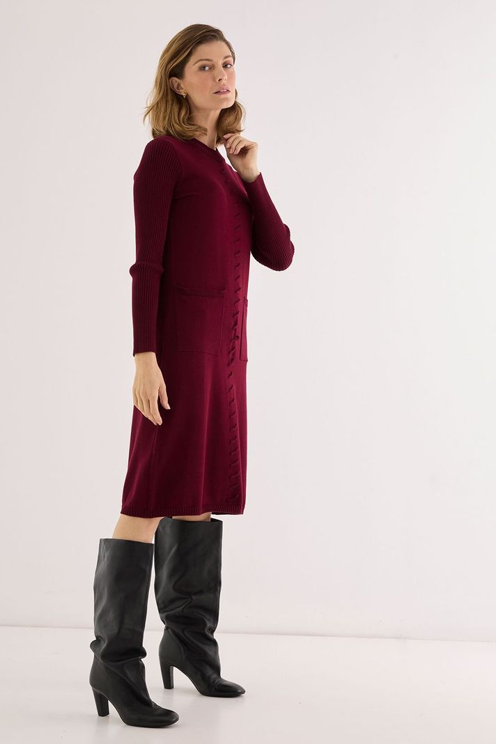 Vestido Tejido Burdeo 13002125004112-3