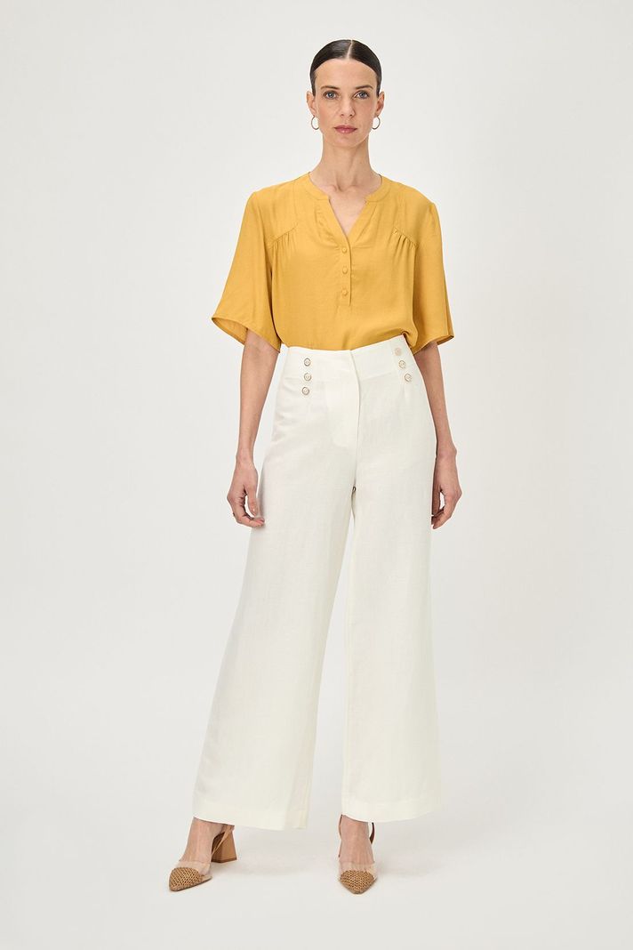 Pantalon Wide Botones Blanco Ma Griffe 11002224056105-0