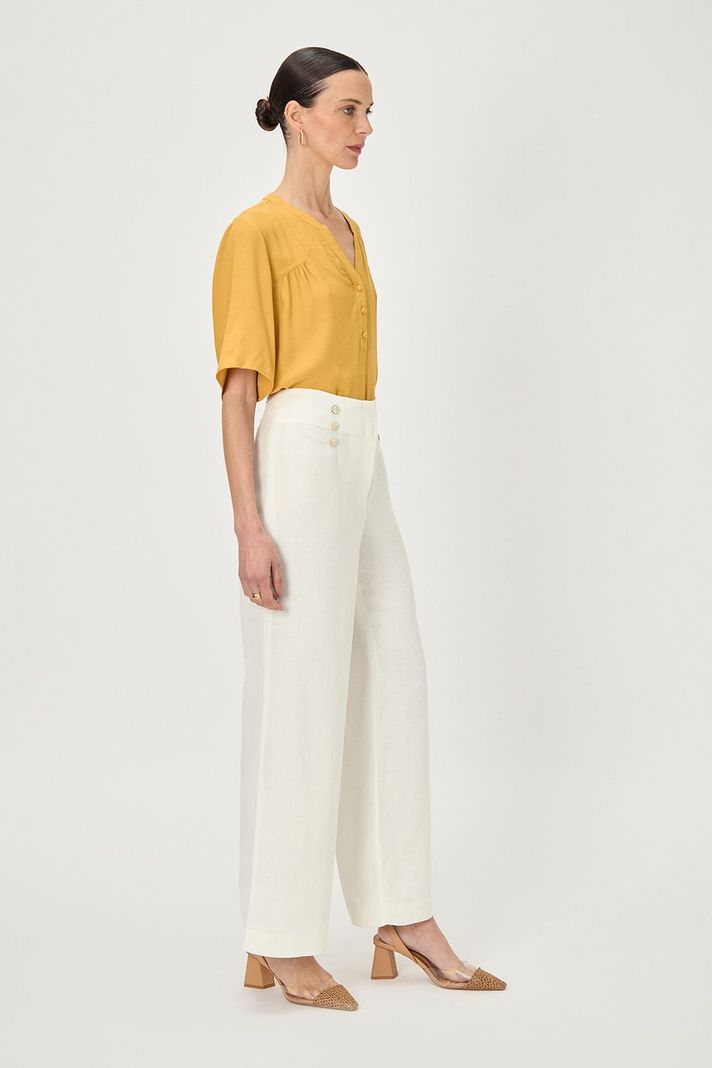 Pantalon Wide Botones Blanco Ma Griffe 11002224056105-3