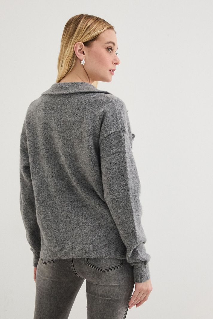 Sweater Liso Gris 18107125006113-2