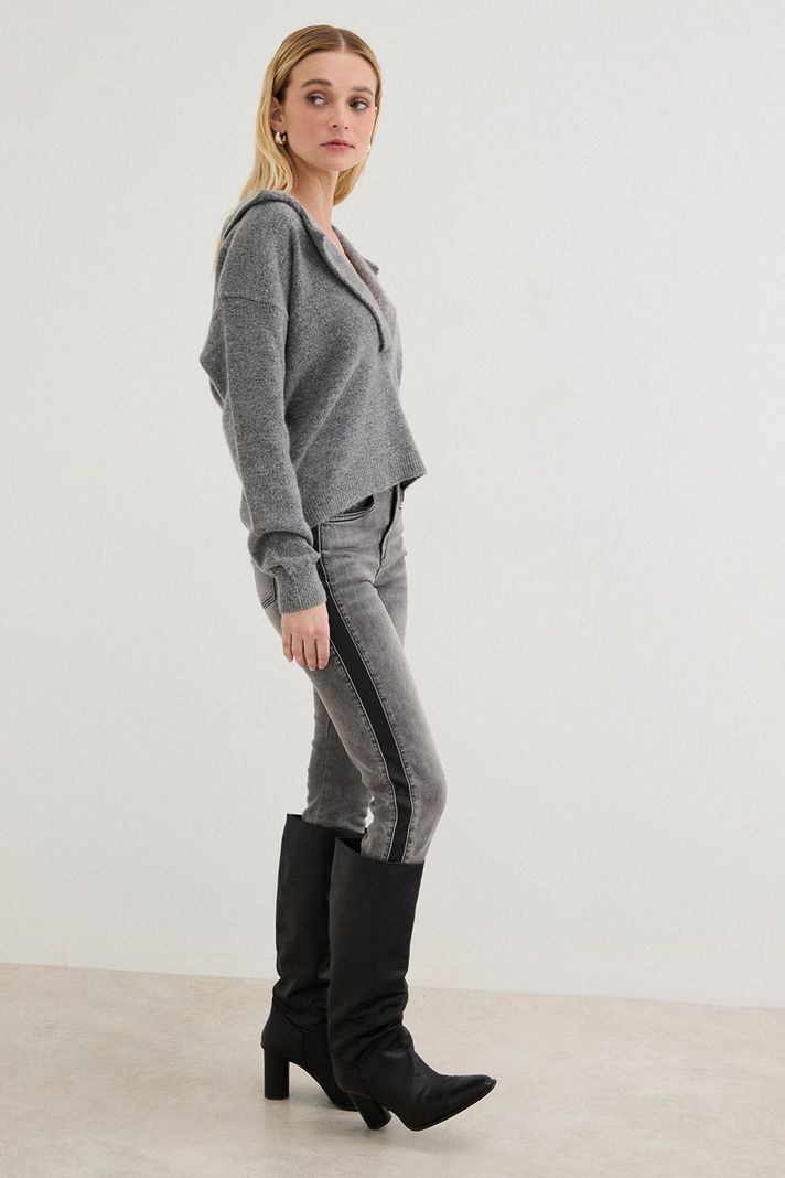 Sweater Liso Gris 18107125006113-3