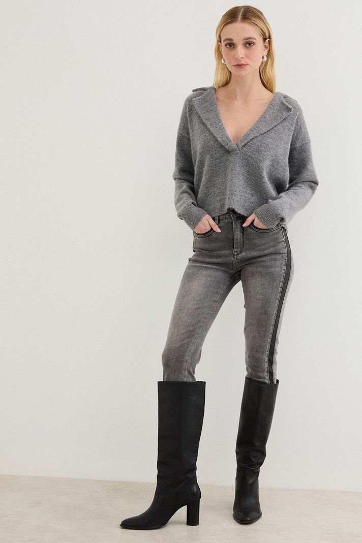 Sweater Liso Gris 18107125006113-1