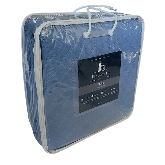 Cubrecama Quilt Azul King-1