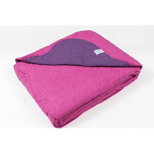 Cobertor Quilt Fucsia / Morado King-0
