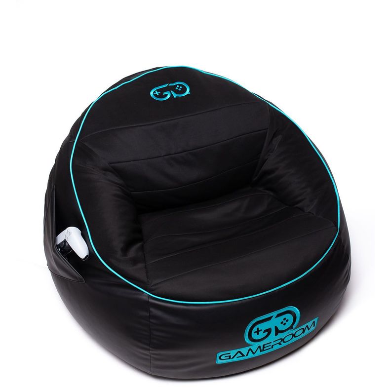 Silla Puff Gamer Zero Azul-0