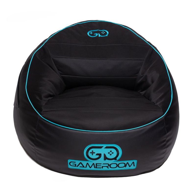 Silla Puff Gamer Zero Azul-2
