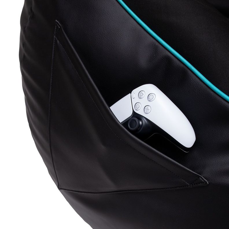 Silla Puff Gamer Zero Azul-6