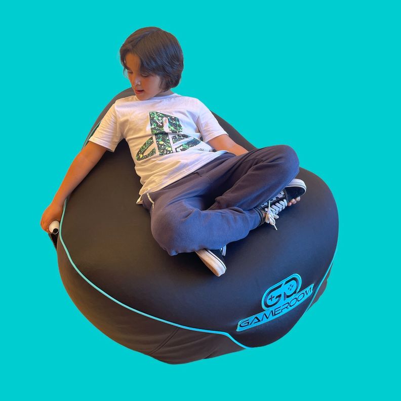 Silla Puff Gamer KID Azul-3