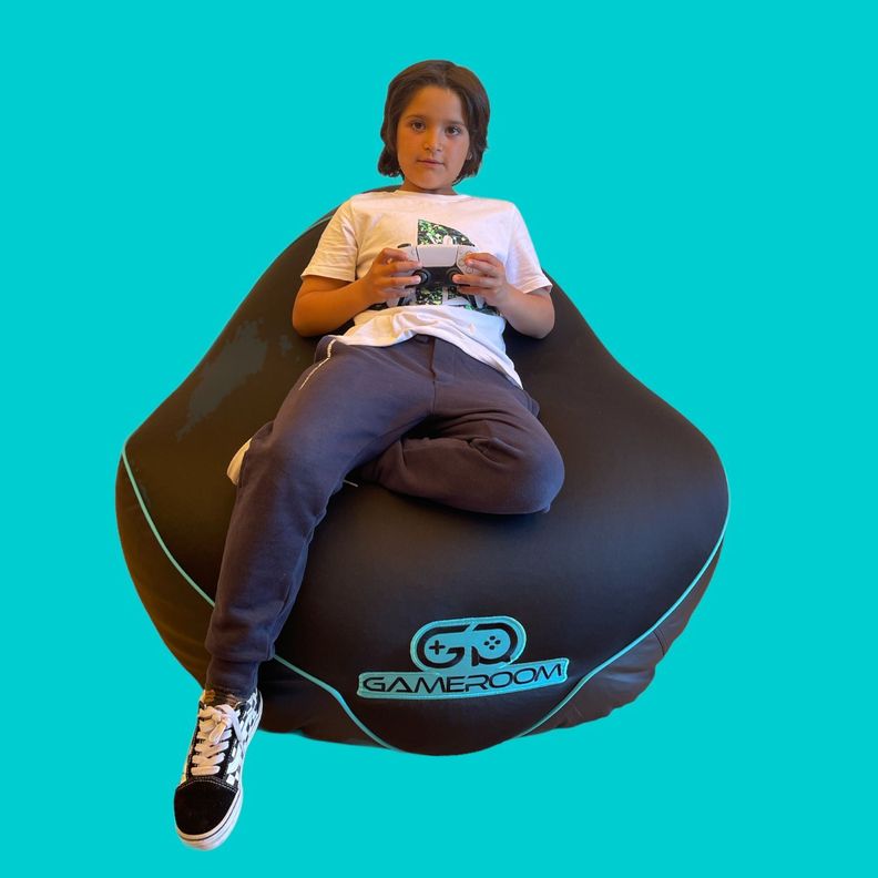 Silla Puff Gamer KID Azul-1