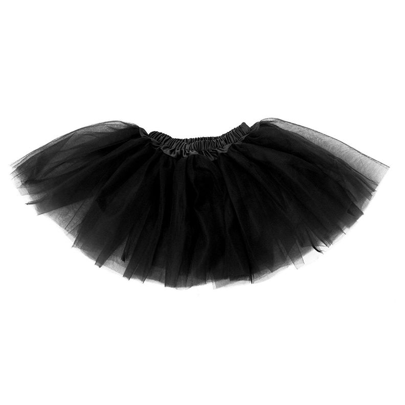 tutú faldita de color negro para niñas-0