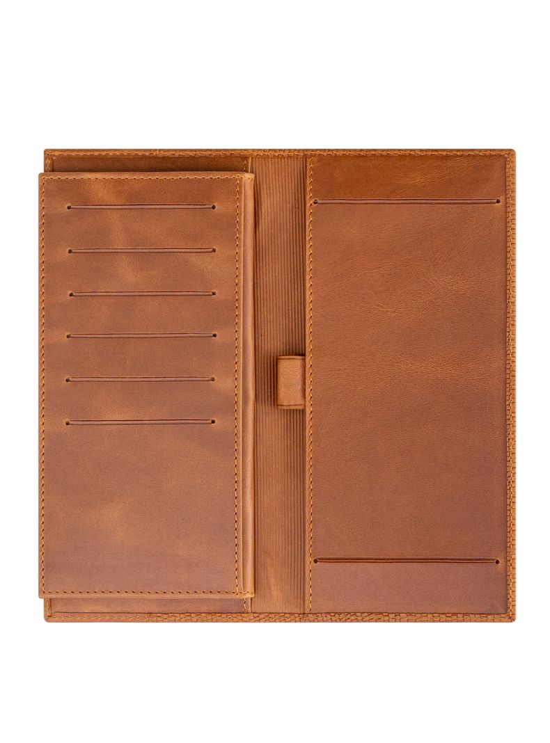 Chequera Hombre Miura Mod. Marlon 100% Cuero Natural-2