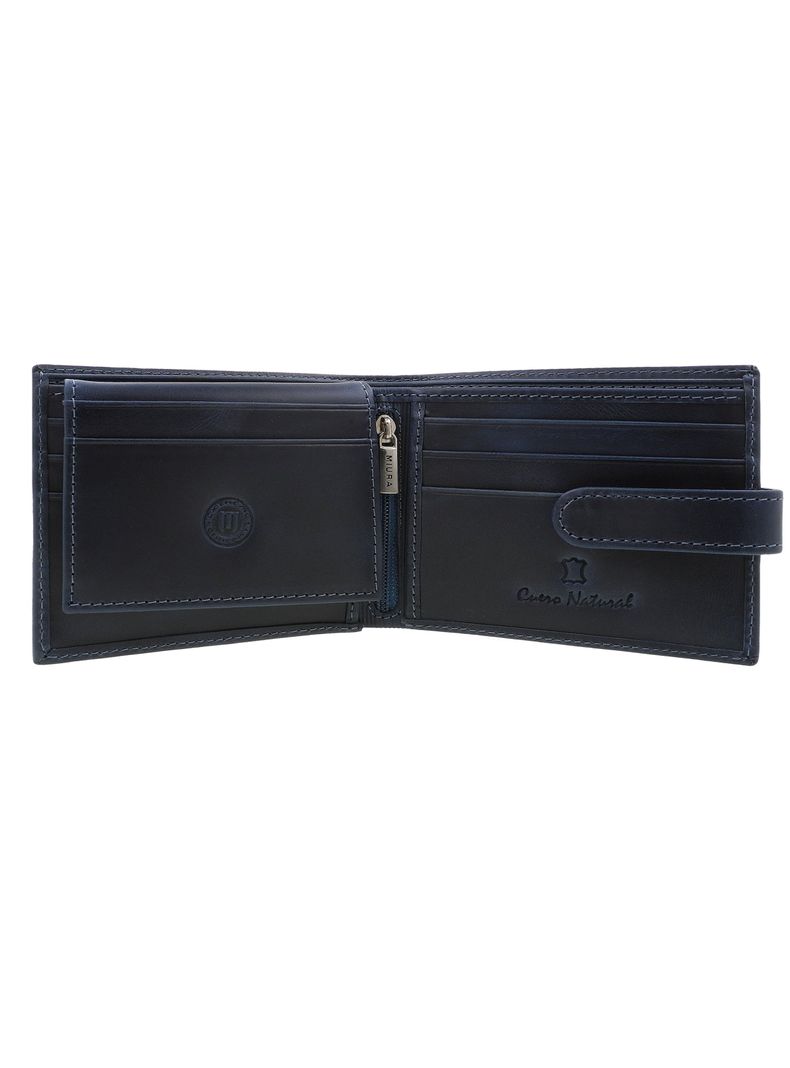 Billetera Hombre Miura Mod. Donato 100% Cuero Natural con protección RFID con tarjetero adicional-1