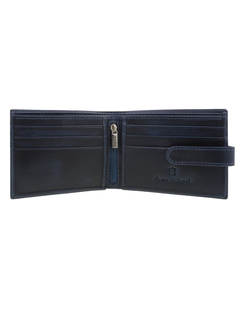 Billetera Hombre Miura Mod. Donato 100% Cuero Natural con protección RFID con tarjetero adicional-2