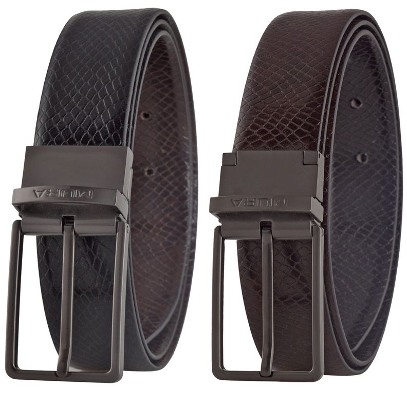 Cinturón Reversible Hombre Miura Mod. Ajax 100% Cuero Natural-0