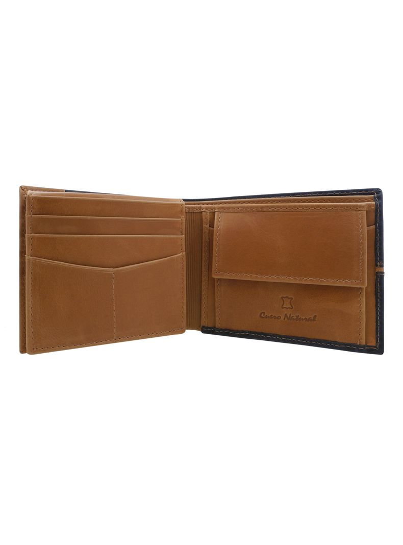 Billetera Hombre Miura Mod. Joe 100% Cuero Natural-1