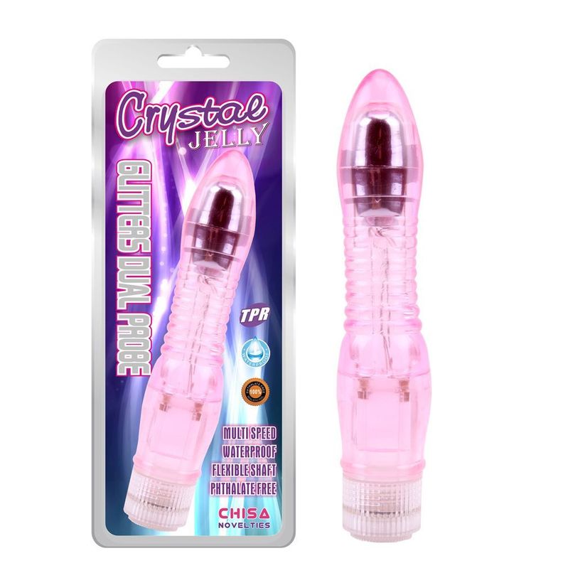 Dildo vibrador Glitteas CrystalJelly de CHISA -0