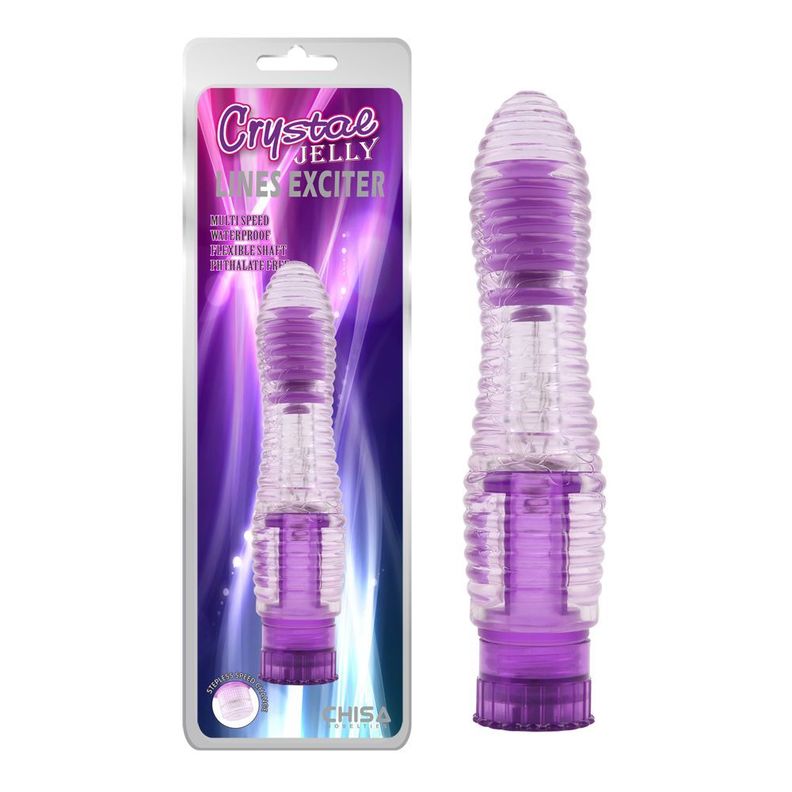 Dildo vibrador LinesExciter CrystalJelly CHISA -0