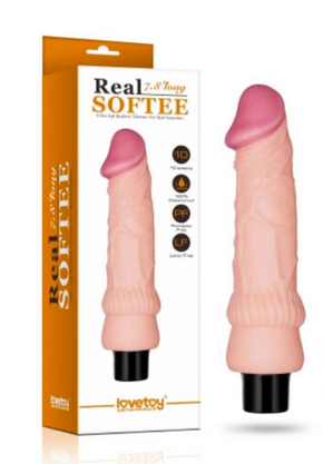 Dildo vibrador 19 cm RealSoftee de LOVETOY -0