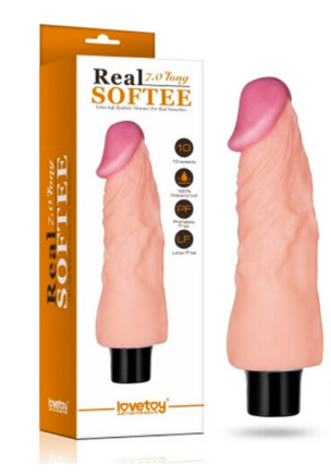 Dildo vibrador 18 cm RealSoftee LOVETOY -0