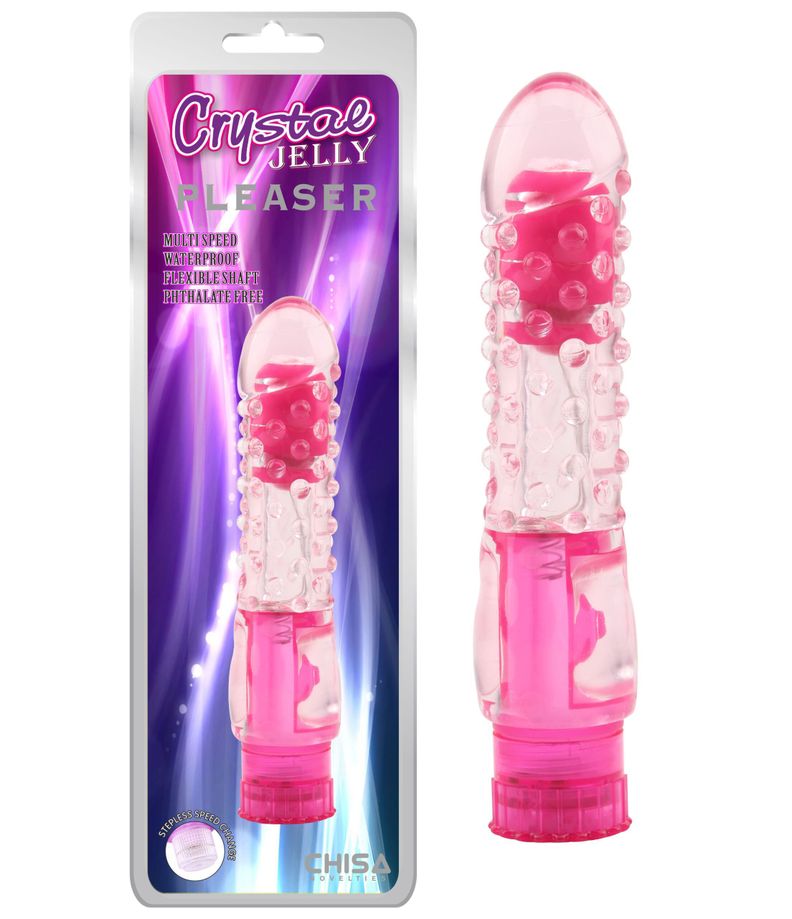 Dildo vibrador Pleaser CrystalJelly CHISA -0