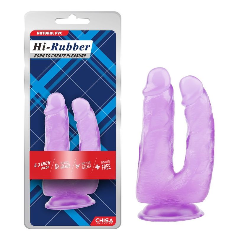 Dildo doble Joon D. Hi-Rubber 18-16 cm CHISA -0