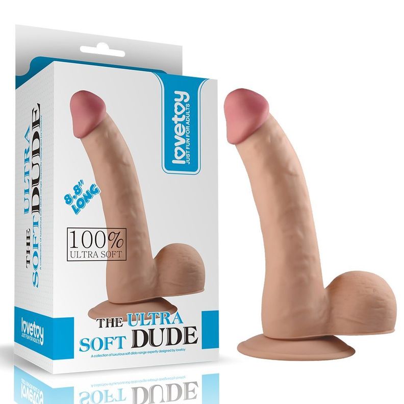 Dildo realista THE ULTRA SOFT DUDE 20cm LOVETOY -0