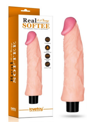 Dildo vibrador 22 cm RealSoftee LOVETOY -0