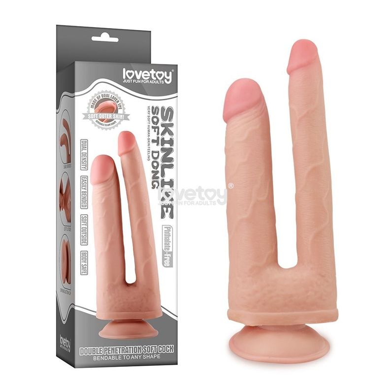 Dildo doble 21.9 cm y 25 cm LOVETOY -0