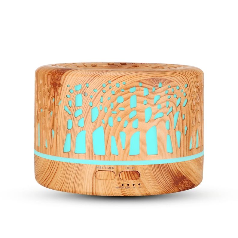 Humidificador Ultrasonico Con Musica Por Bluetooth De Madera-0