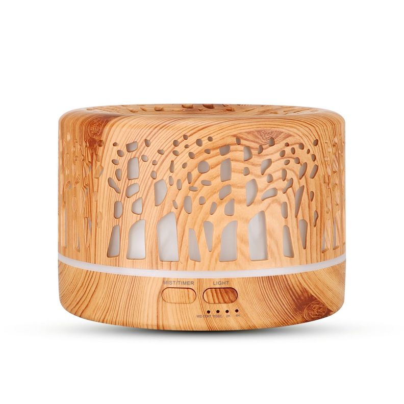 Humidificador Ultrasonico Con Musica Por Bluetooth De Madera-1