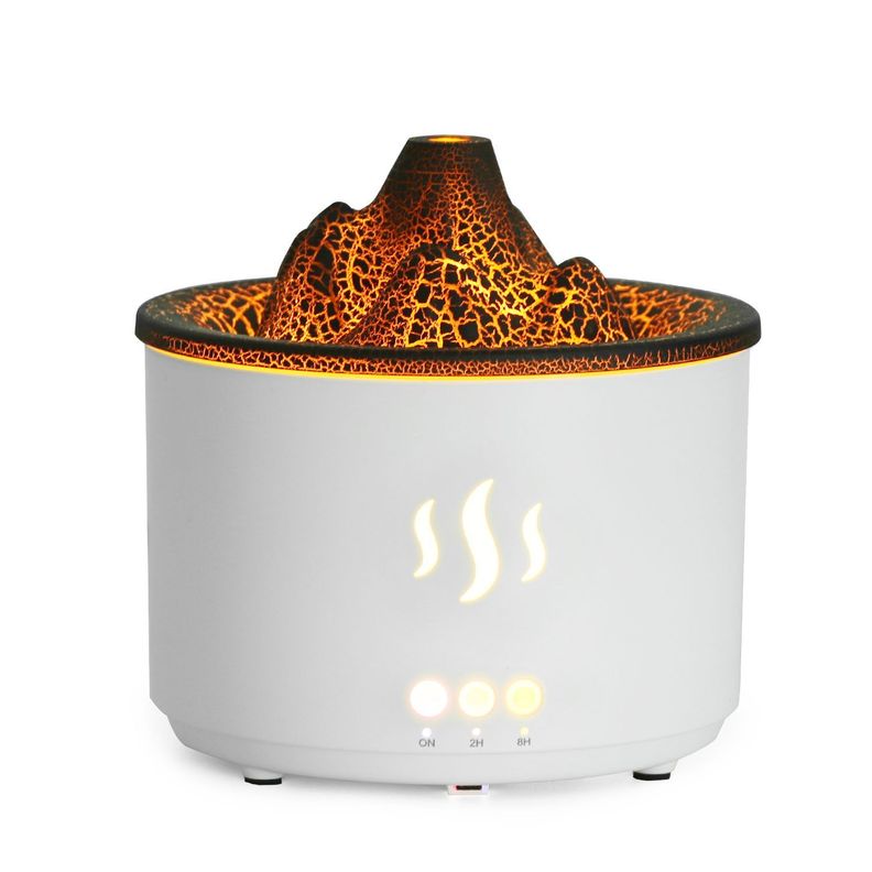 Humidificador Volcan Difusor De Aceite Esencial Aromas 400ml blanco-0