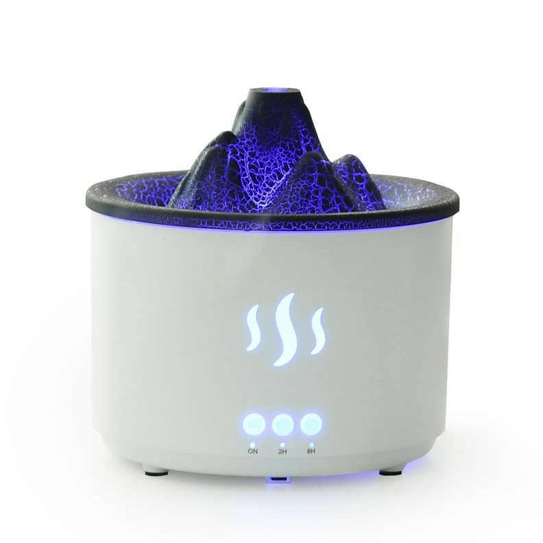 Humidificador Volcan Difusor De Aceite Esencial Aromas 400ml blanco-1