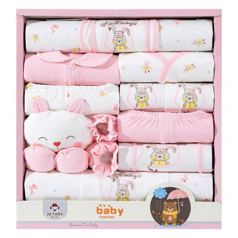 Ajuar De Bebe Recién Nacido 0-3 Meses 18 Piezas rosa 2-1