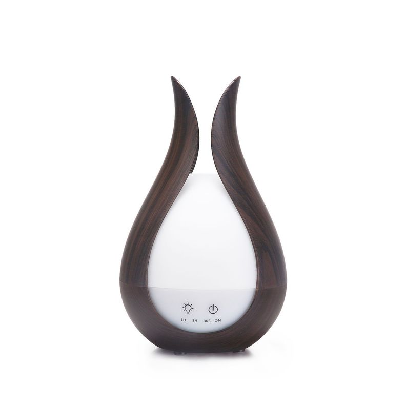 Humidificador Ultrasonico Aromas Esenciales Aromaterapia cafe oscuro-0