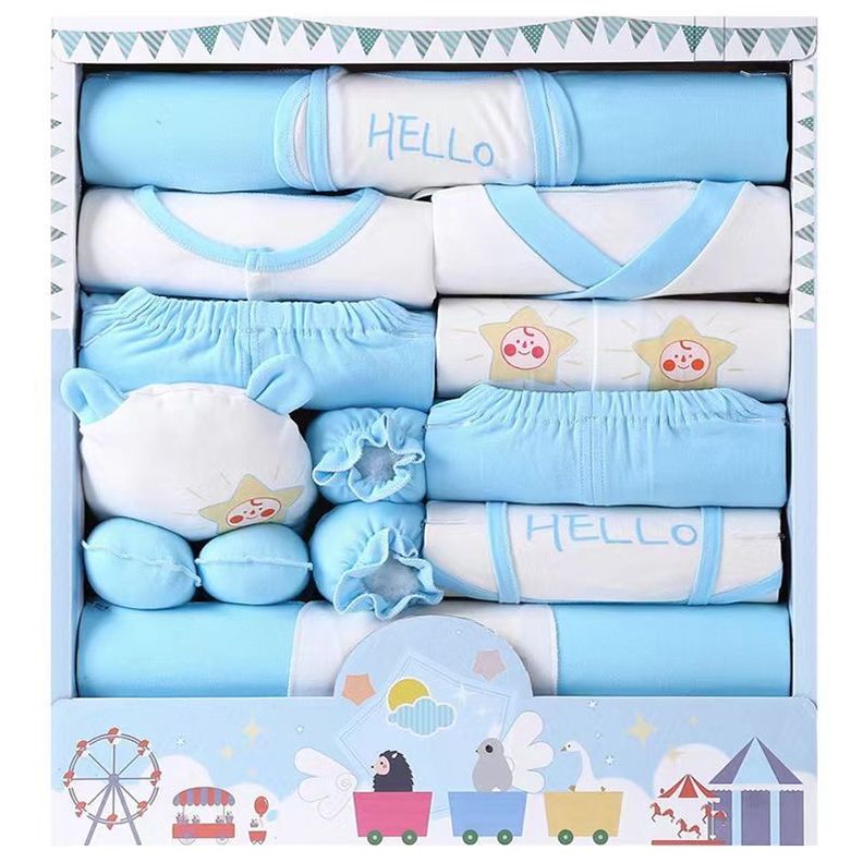 Ajuar De Bebe Recién Nacido 0-3 Meses 18 Piezas BLUE 3-1