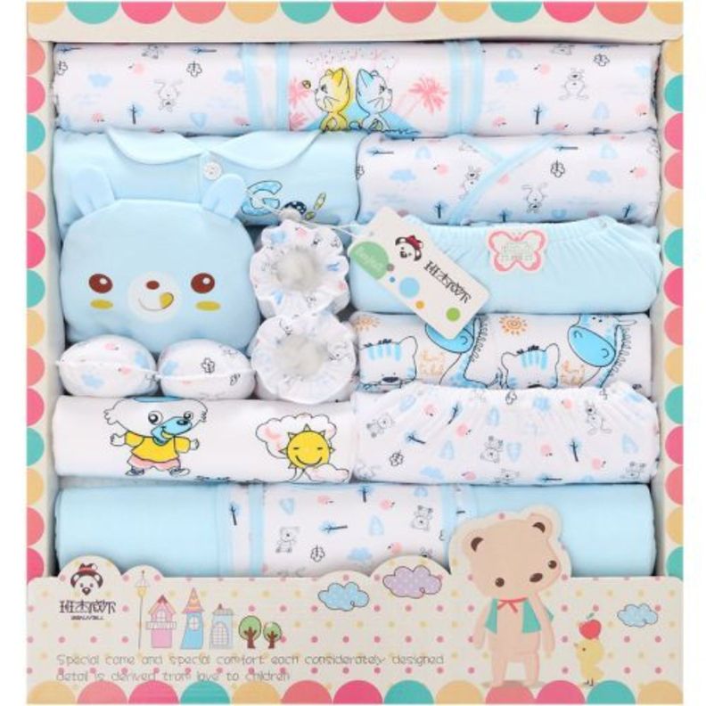 Ajuar De Bebe Recién Nacido 0-3 Meses 18 Piezas BLUE 4-0