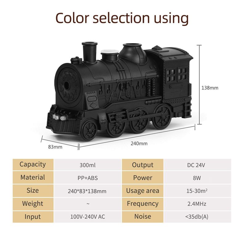 Humidificador De Vapor Difusor De Aceite Esencial Tren 300ml-1