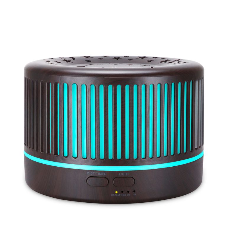 Humidificador Ultrasonico Bluetooth Musica Aromas Esenciales cafe oscuro-0