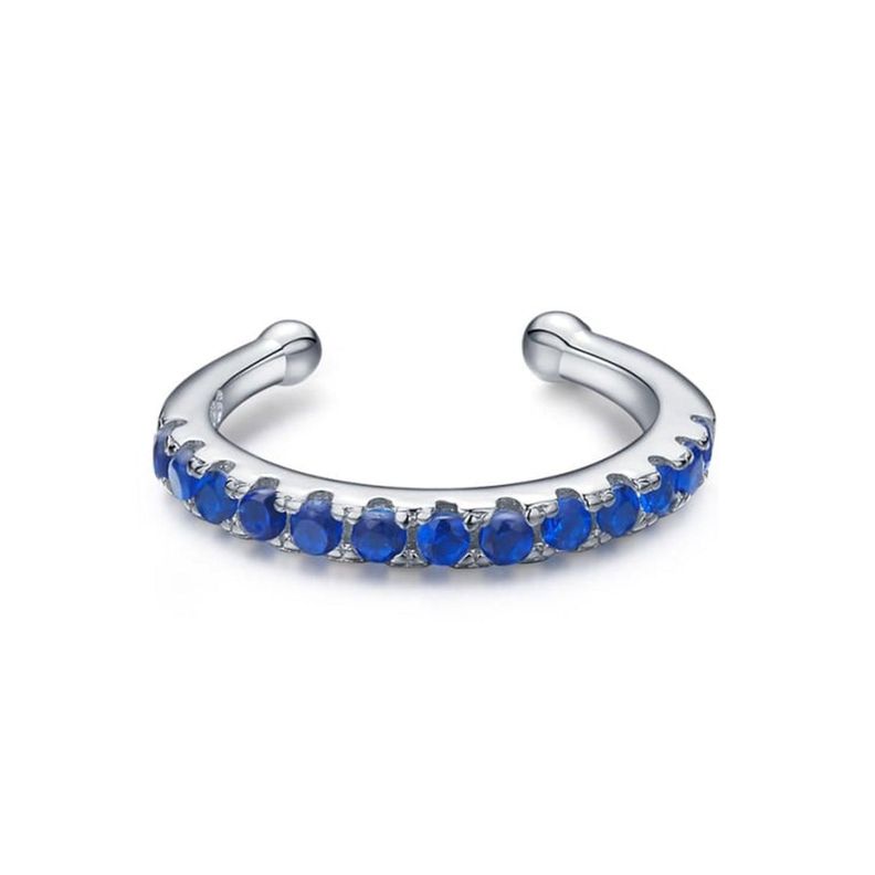 Earcuff Circón Azul - Azul Zafira-0